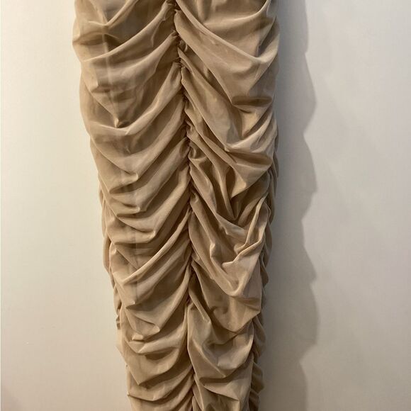 Michael Costello X Revolve Fiji Midi Tan Backless Dress - Picture 4 of 16